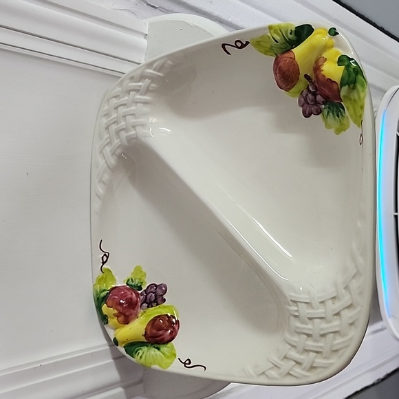 Japanese Ceramic Fruit Themed Divided Serving Platter/Appetizer Tray - Picture 4 of 5